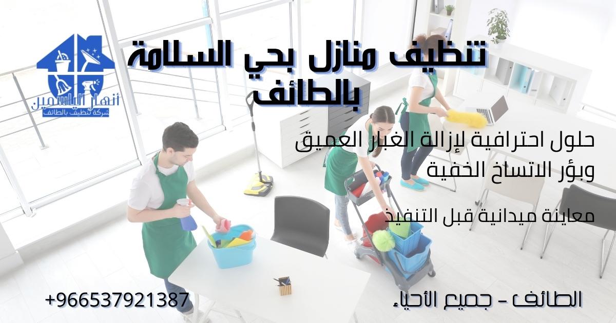 تنظيف منازل بحي السلامة بالطائف مع إزالة الغبار العميق وبؤر الاتساخ الخفية بواسطة شركة أنهار الياسمين كلين