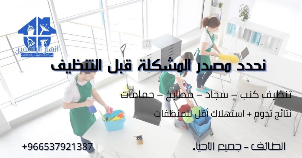 خدمات تنظيف كنب وسجاد ومطابخ وحمامات في الطائف مع تحديد مصدر المشكلة قبل بدء التنظيف
